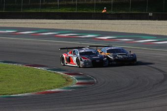Venturi Gai (Black Bull Swisse Racing, Ferrari 488 S.GT3 #46), Mapelli Vanthoor (Audi Sport Italia, Audi R8 LMS GT3 #8) , CAMPIONATO ITALIANO GRAN TURISMO