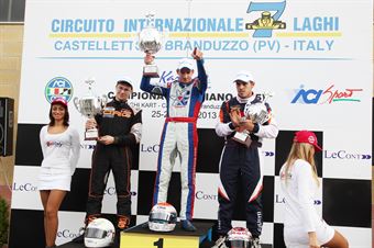 KZ2   Podio 2 Celenta, Pollini, Giulietti, CAMPIONATO ITALIANO ACI KARTING