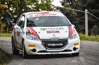 Gianluca Saresera Luca Beltrame, Peugeot 208 R2B #50,  Leonessa Corse, CAMPIONATO ITALIANO RALLY ASFALTO