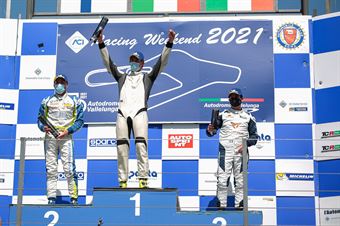 podium race 2 Ceccon Kevin, Buri Antii and Tavano Salvatore, TCR ITALY TOURING CAR CHAMPIONSHIP 