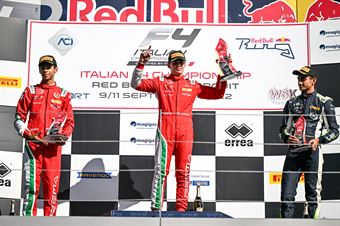 race 1 Rookie podium, ITALIAN F.4 CHAMPIONSHIP